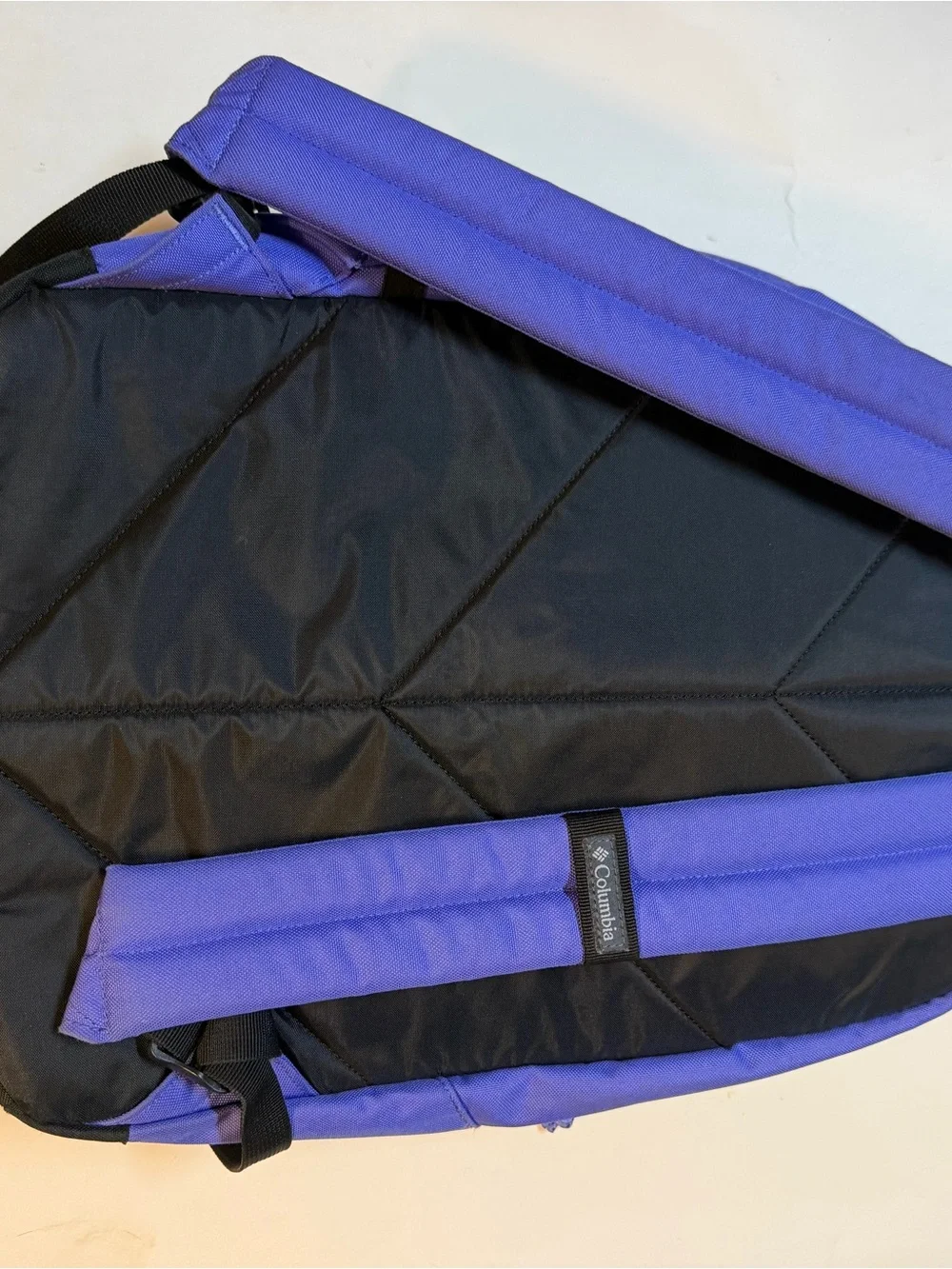 Columbia Purple Black Backpack School Travel Daypack Laptop Book Bag